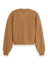 MAISON CORE FUZZY CREW NECK PULLOVER-TOBACCO