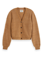 MAISON CORE FUZZY CREW NECK PULLOVER-TOBACCO