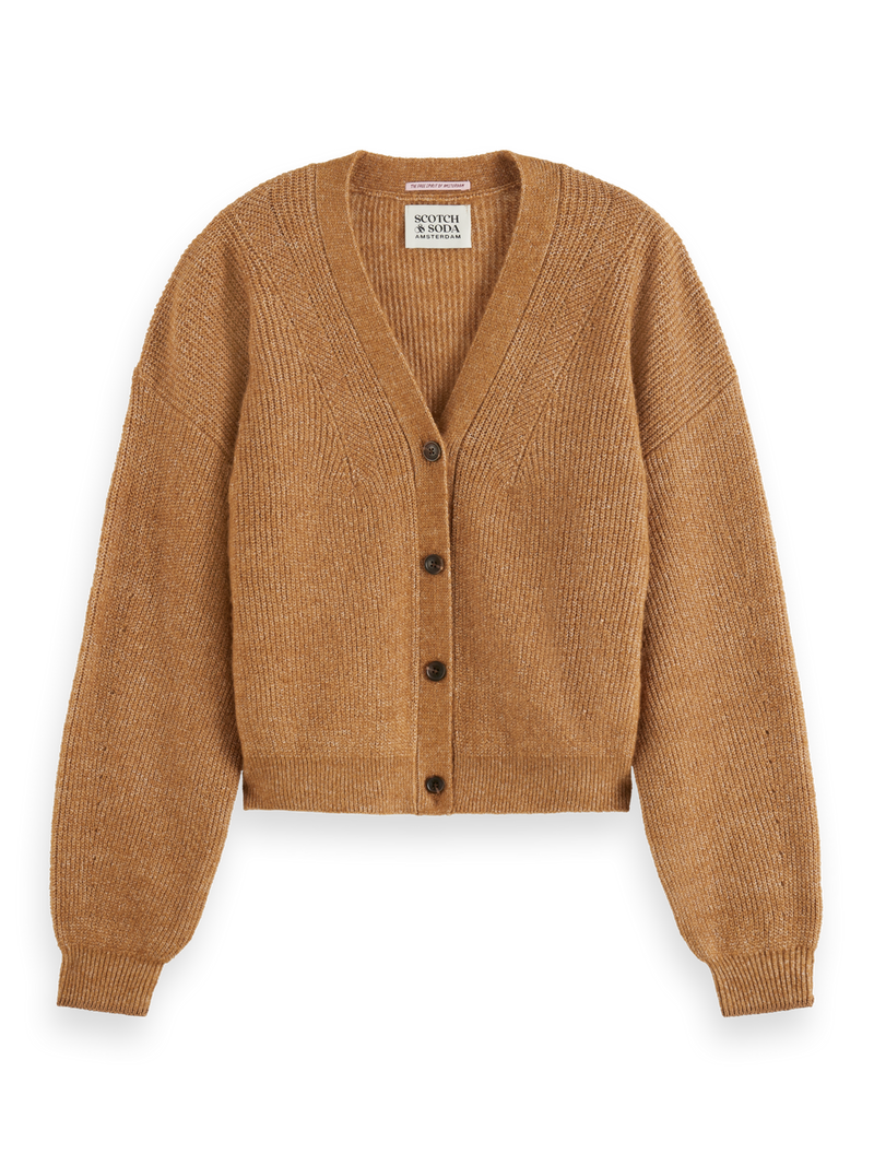 MAISON CORE FUZZY CREW NECK PULLOVER-TOBACCO