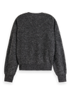 MAISON CORE FUZZY CREW NECK PULLOVER-CHARCOAL