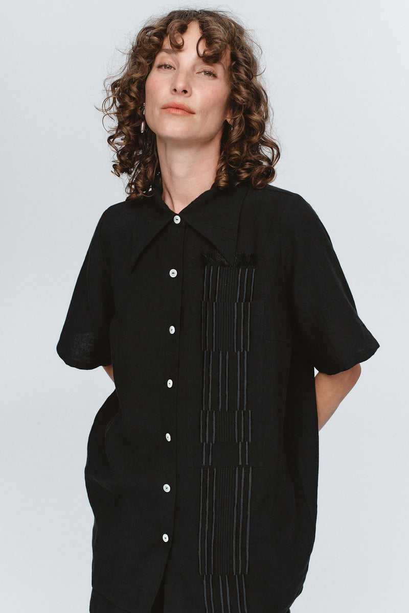 MARLE ATTICUS SHIRT-BLACK
