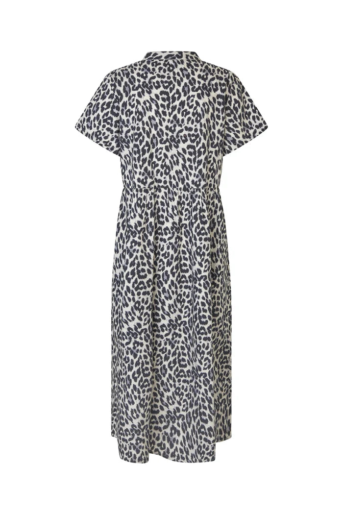 LOLLYS LAUNDRY ALIYA MAXI DRESS-LEOPARD PRINT