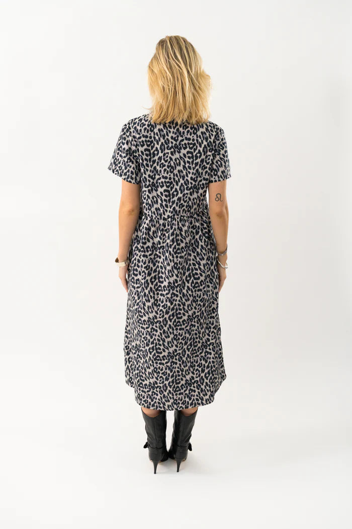 LOLLYS LAUNDRY ALIYA MAXI DRESS-LEOPARD PRINT