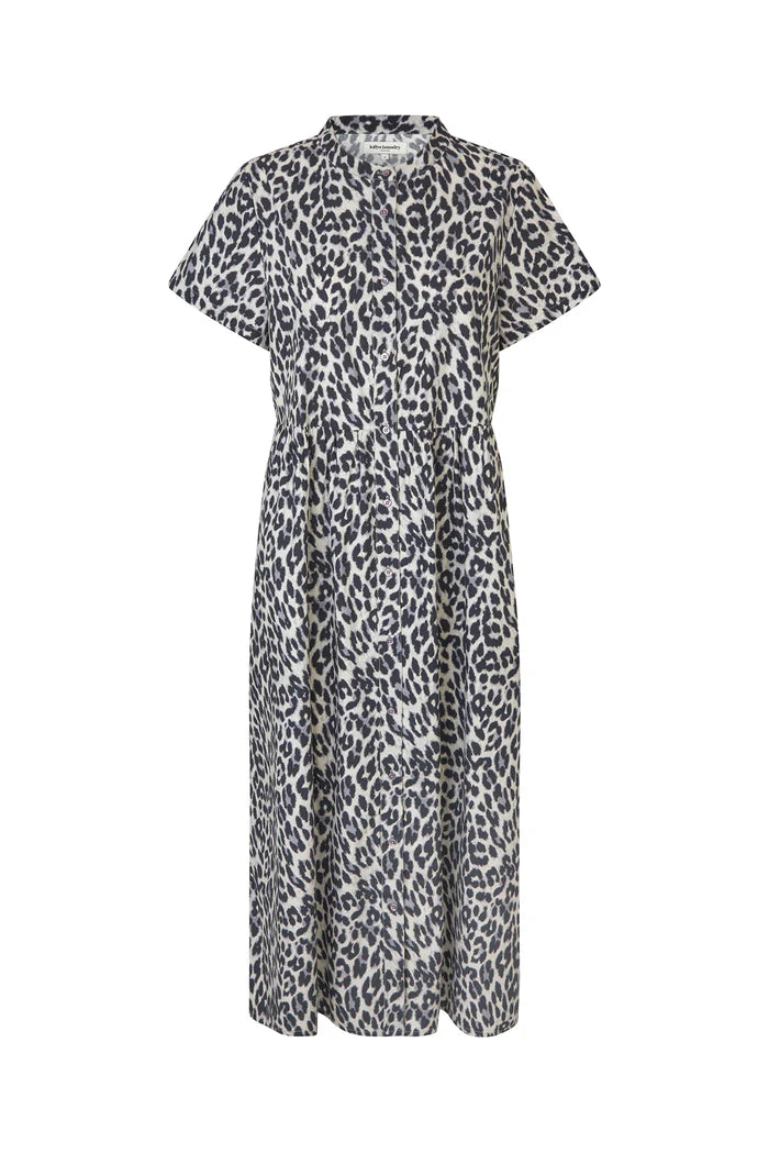 LOLLYS LAUNDRY ALIYA MAXI DRESS-LEOPARD PRINT