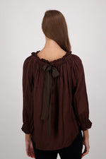 BRIARWOOD ANNABELLE TOP-CHOCOLATE