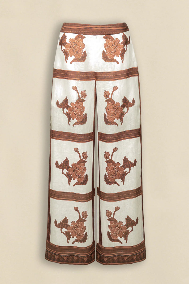 ZOE KRATZMANN GESTURE PANT-COFFEE COLLAGE