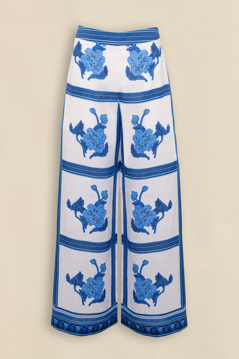 ZOE KRATZMANN GESTURE PANT-AZURE COLLAGE