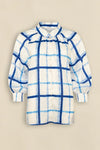 ZOE KRATZMANN INSPIRE TOP-AZURE CHECK