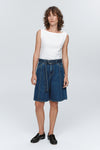MARLE BELTED JEAN SHORT-WASHED INDIGO