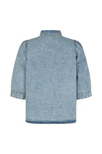 LOLLYS LAUNDRY BONO SHIRT SS-WASHED DENIM