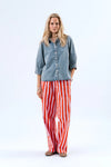 LOLLYS LAUNDRY BONO SHIRT SS-WASHED DENIM