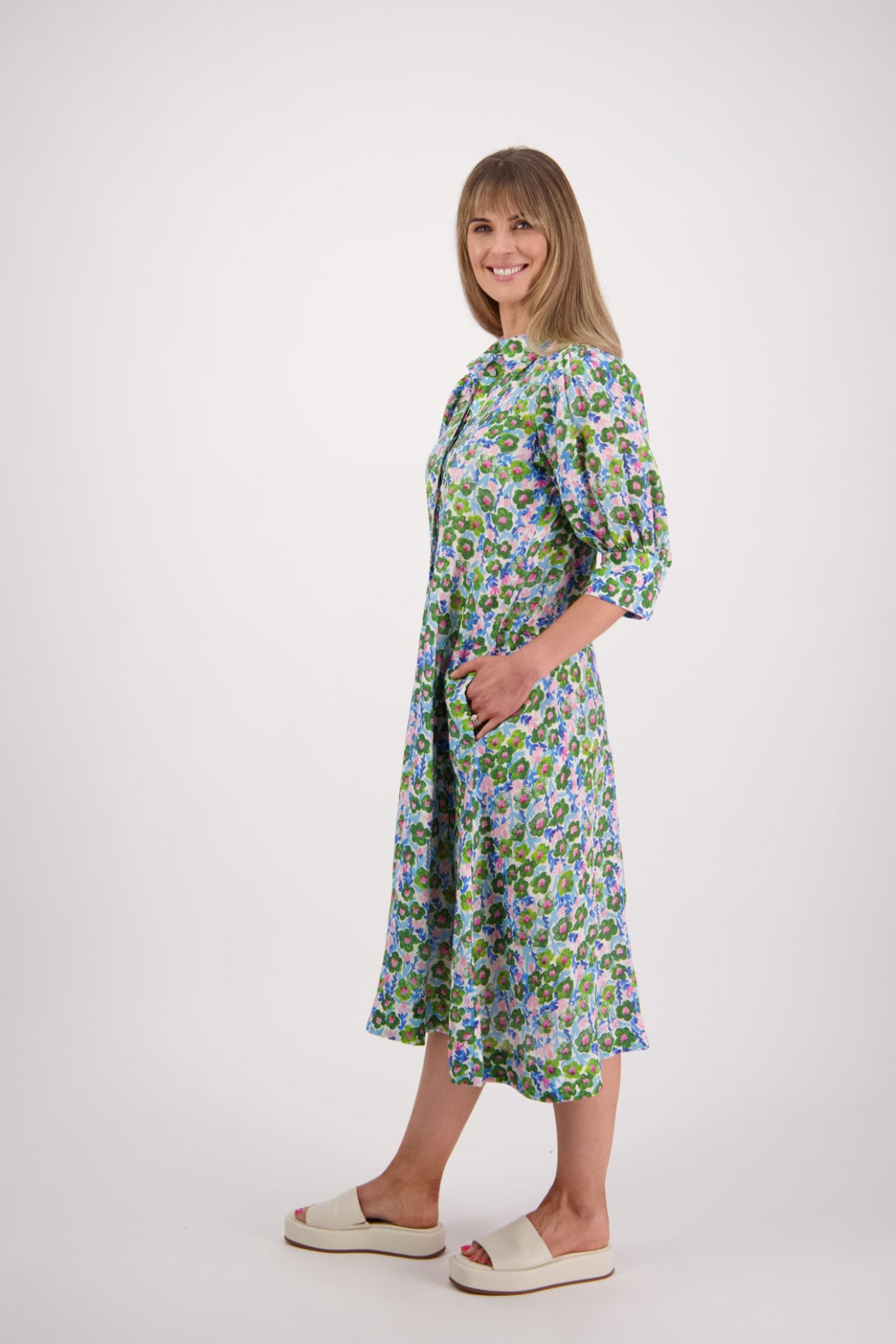 BRIARWOOD CHRISTINE DRESS-DENIM DAISY