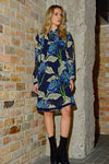 COOPER SHIRR PERFECTION DRESS-NAVY FLORAL