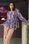 COOPER FLOAT OF ARMS TOP-BLUE/PINK MULTI