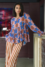 COOPER FLOAT OF ARMS TOP-BLUE/PINK MULTI