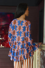 COOPER FLOAT OF ARMS TOP-BLUE/PINK MULTI