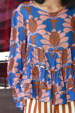 COOPER FLOAT OF ARMS TOP-BLUE/PINK MULTI