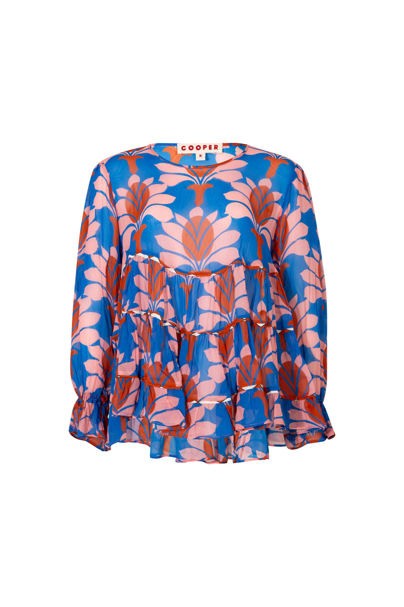 COOPER FLOAT OF ARMS TOP-BLUE/PINK MULTI