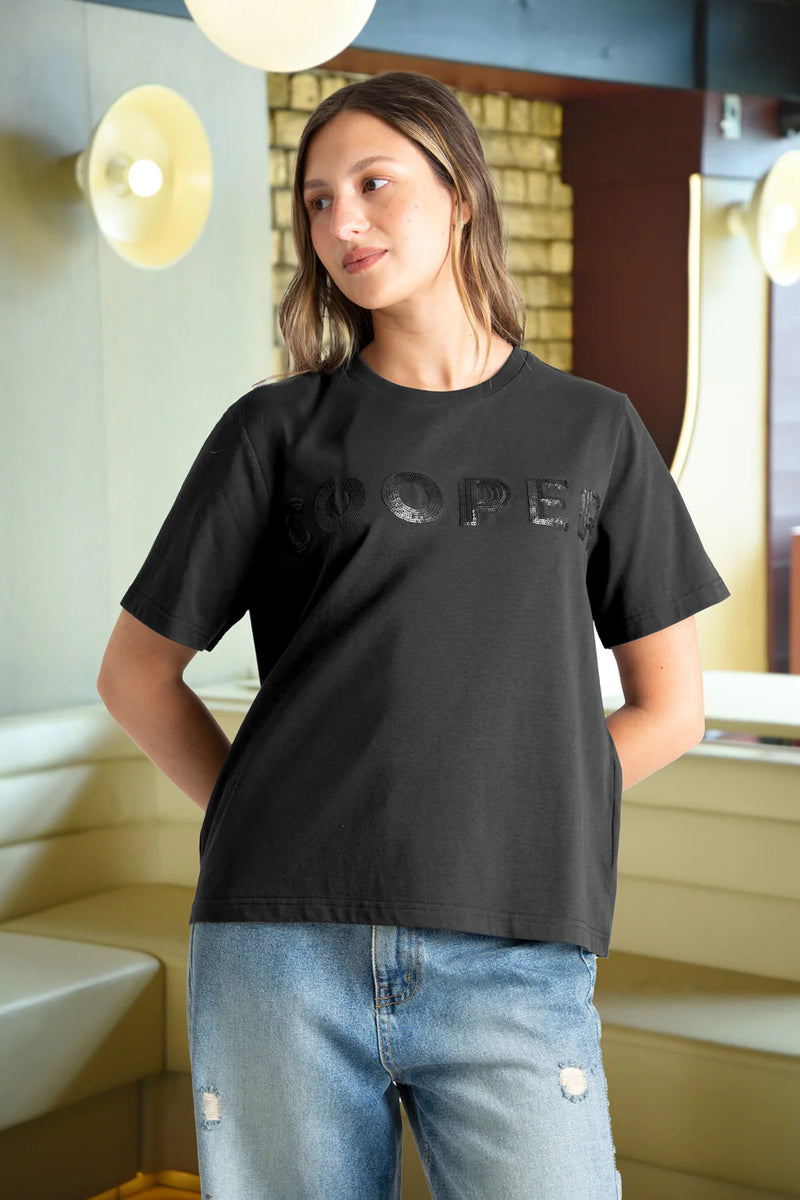 COOPER PAR-TEE THE NIGHT AWAY T-SHIRT/BLACK-BLACK