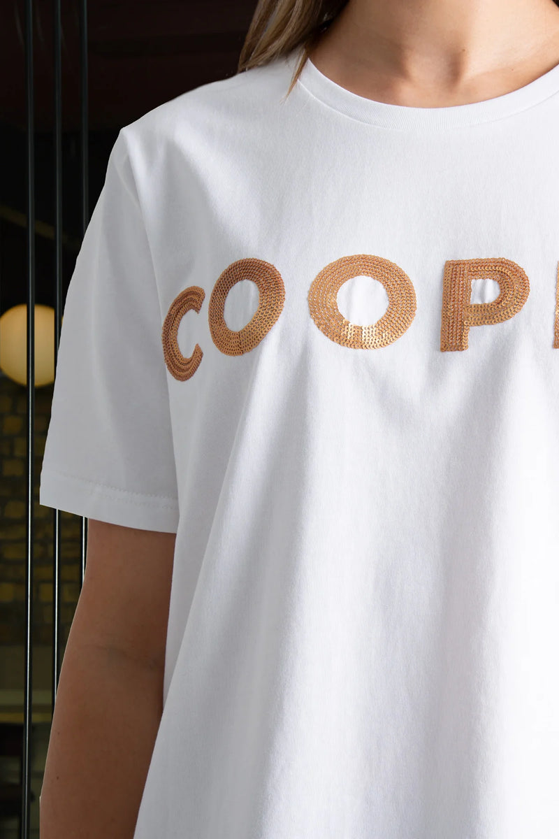 COOPER PAR-TEE THE NIGHT AWAY TEE-WHITE/GOLD