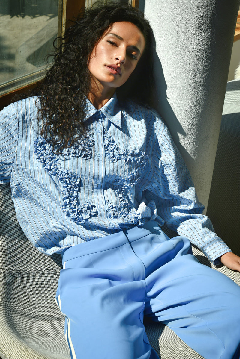 COOPER AS STAR AS IT GOES SHIRT-BLUE STRIPE