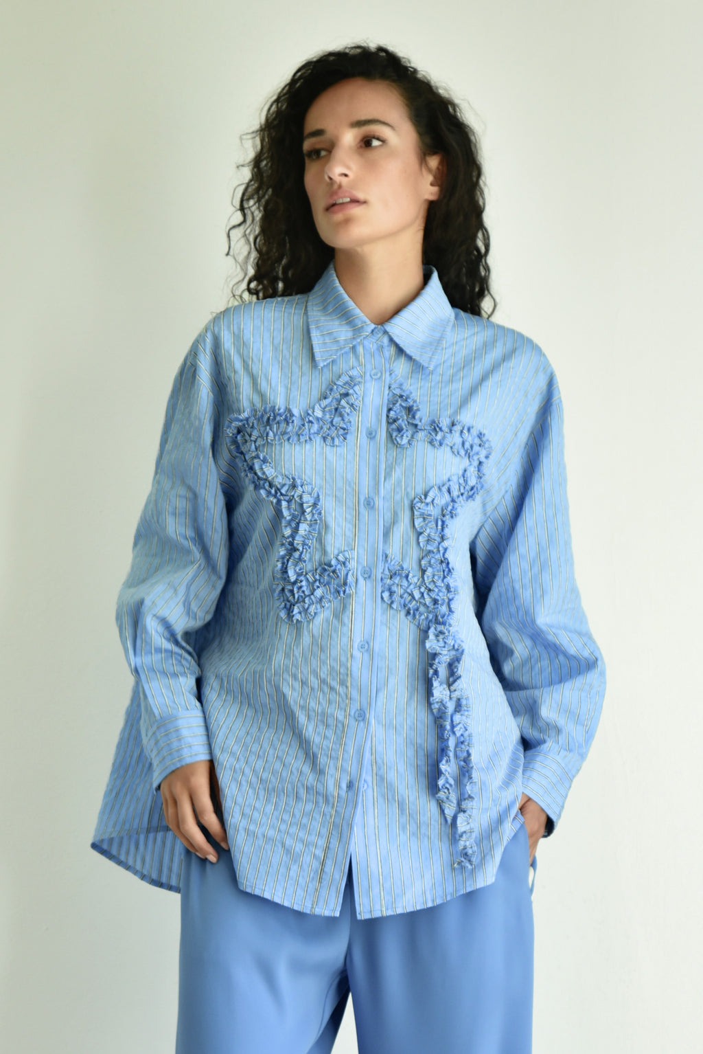 COOPER AS STAR AS IT GOES SHIRT-BLUE STRIPE
