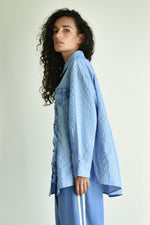 COOPER AS STAR AS IT GOES SHIRT-BLUE STRIPE