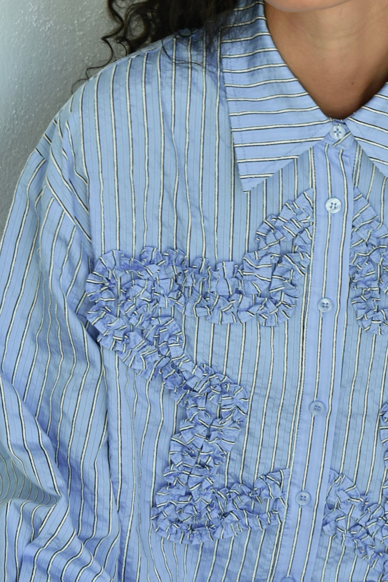 COOPER AS STAR AS IT GOES SHIRT-BLUE STRIPE