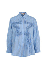 COOPER AS STAR AS IT GOES SHIRT-BLUE STRIPE