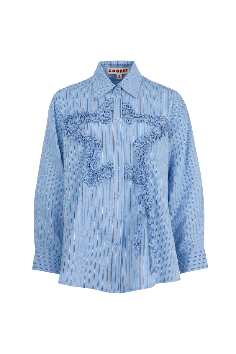 COOPER AS STAR AS IT GOES SHIRT-BLUE STRIPE