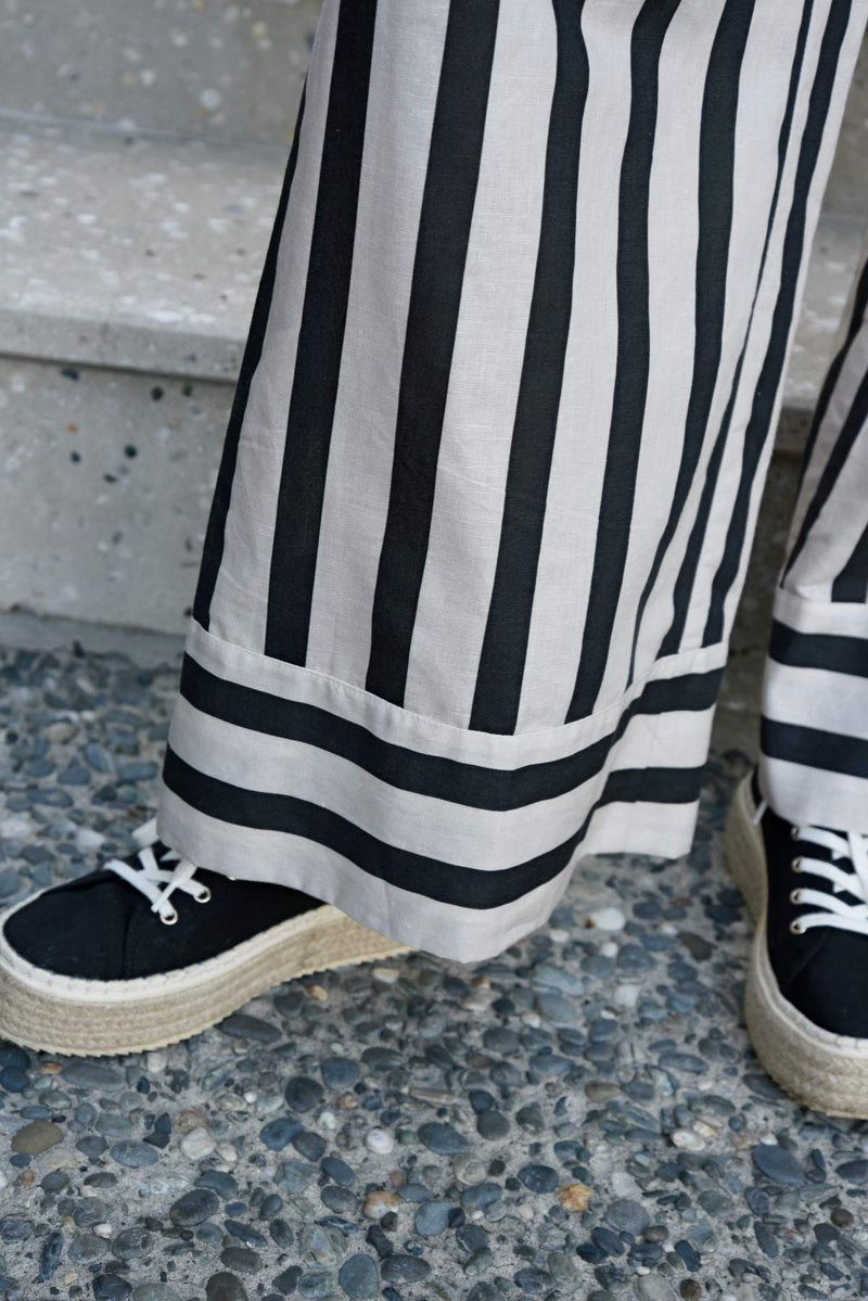COOPER SEVILLE STROLLS PANT-BLACK/NATURAL STRIPE
