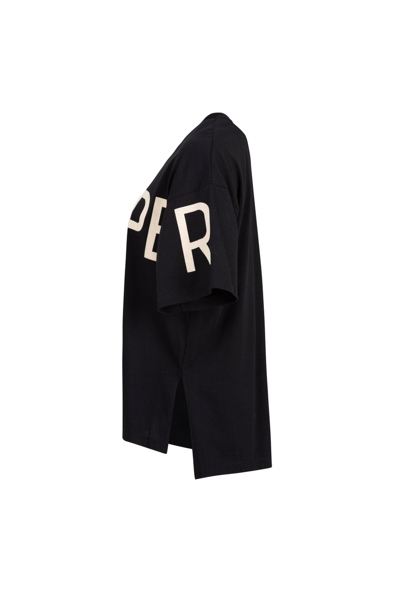 COOPER LEFT HANGING T-SHIRT-BLACK