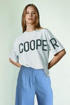 COOPER LEFT HANGING T-SHIRT-WHITE