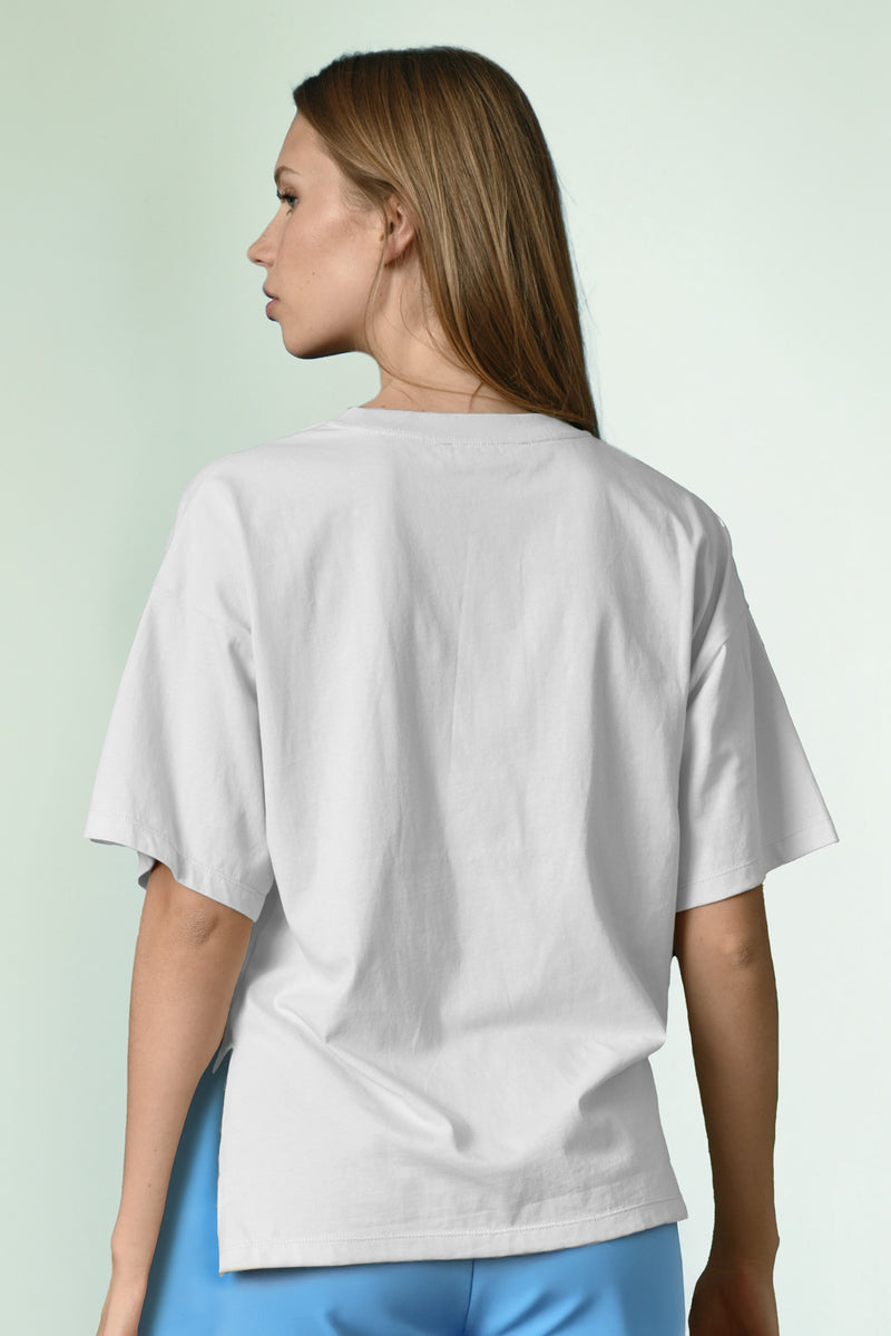 COOPER LEFT HANGING T-SHIRT-WHITE