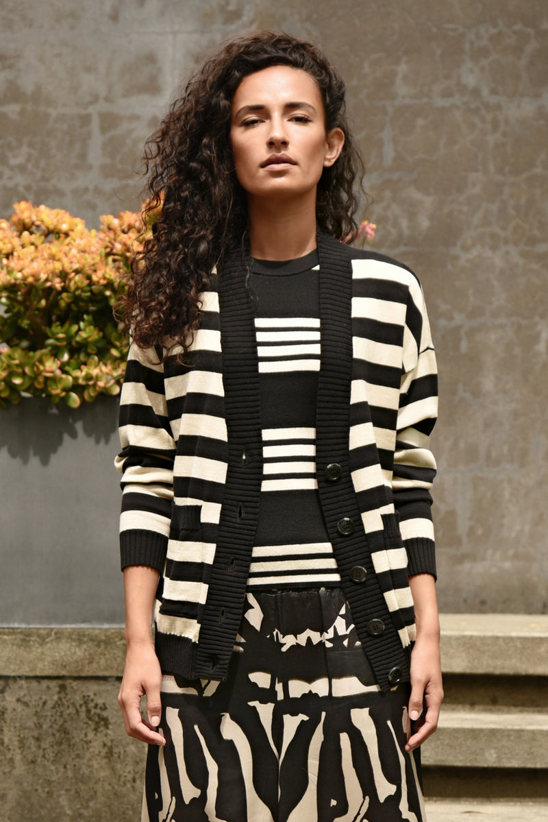 COOPER I DON'T STRIPE CARDIGAN