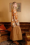 COOPER STITCH THE LINE SKIRT-TERRACOTTA