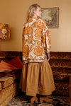 COOPER STITCH THE LINE SKIRT-TERRACOTTA