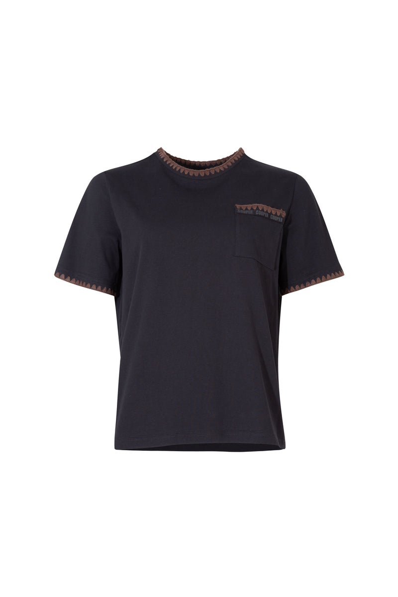 COOPER THE PERFECT STITCH TEE-BLACK BROWN