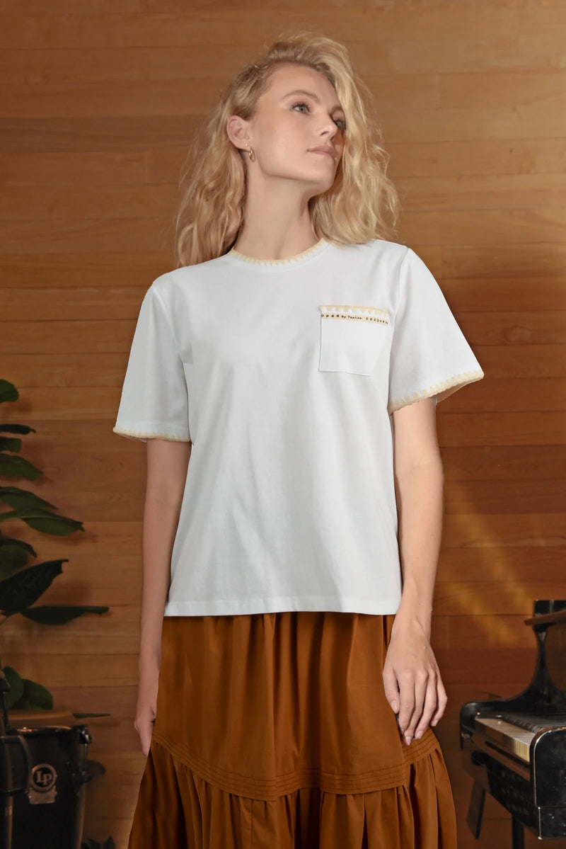 COOPER THE PERFECT STITCH TEE-WHITE IVORY