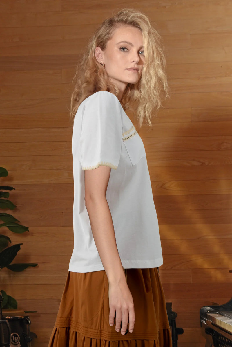 COOPER THE PERFECT STITCH TEE-WHITE IVORY
