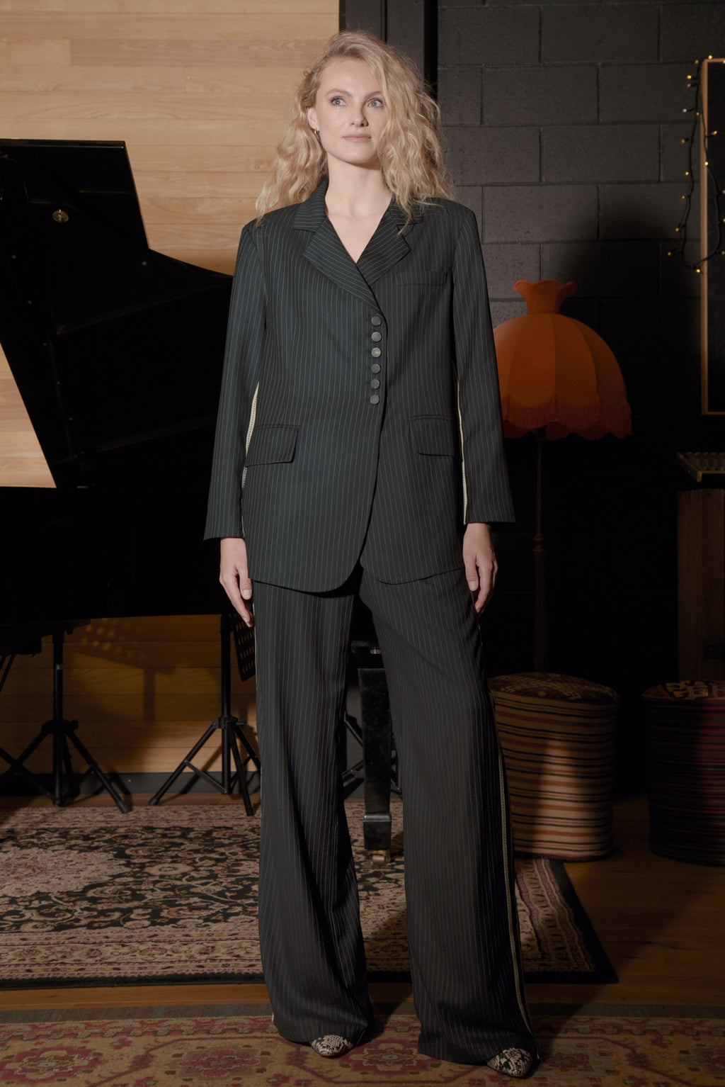 COOPER BACK TO TRACK PANT-INK PINSTRIPE