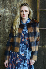 COOP CRAZY FUR YOU JACKET-NAVY CHECK