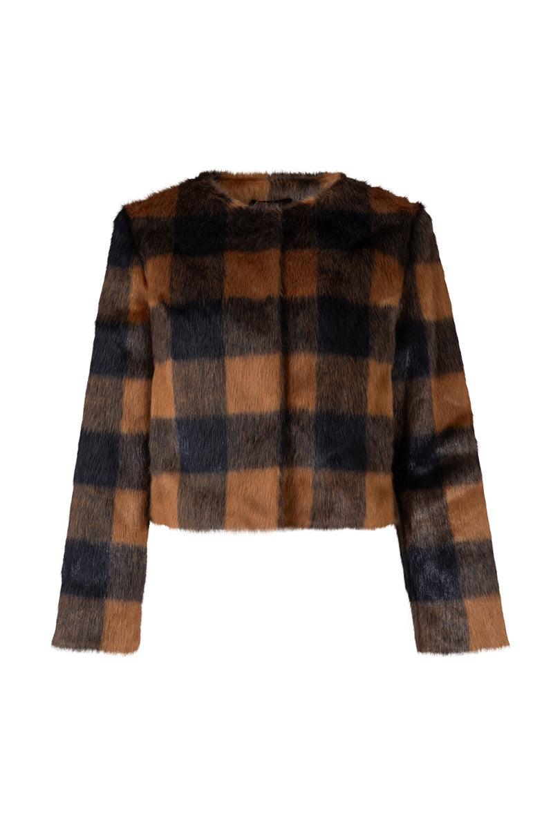 COOP CRAZY FUR YOU JACKET-NAVY CHECK