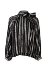 COOP JUST BOW WITH IT BLOUSE-BLACK/SILVER