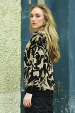 COOP MAKE KNIT HAPPEN SWEATER-BLACK/GOLD