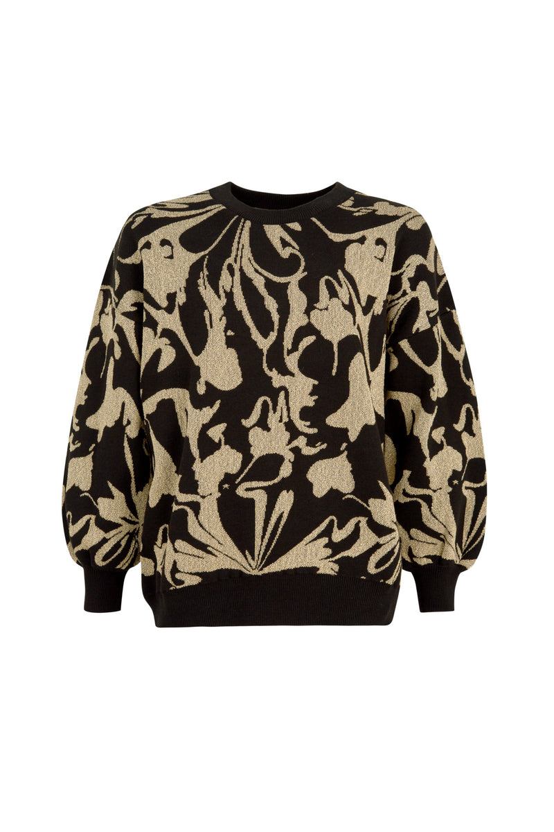 COOP MAKE KNIT HAPPEN SWEATER-BLACK/GOLD