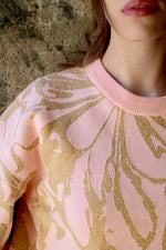 COOP MAKE KNIT HAPPEN SWEATER-PINK/GOLD