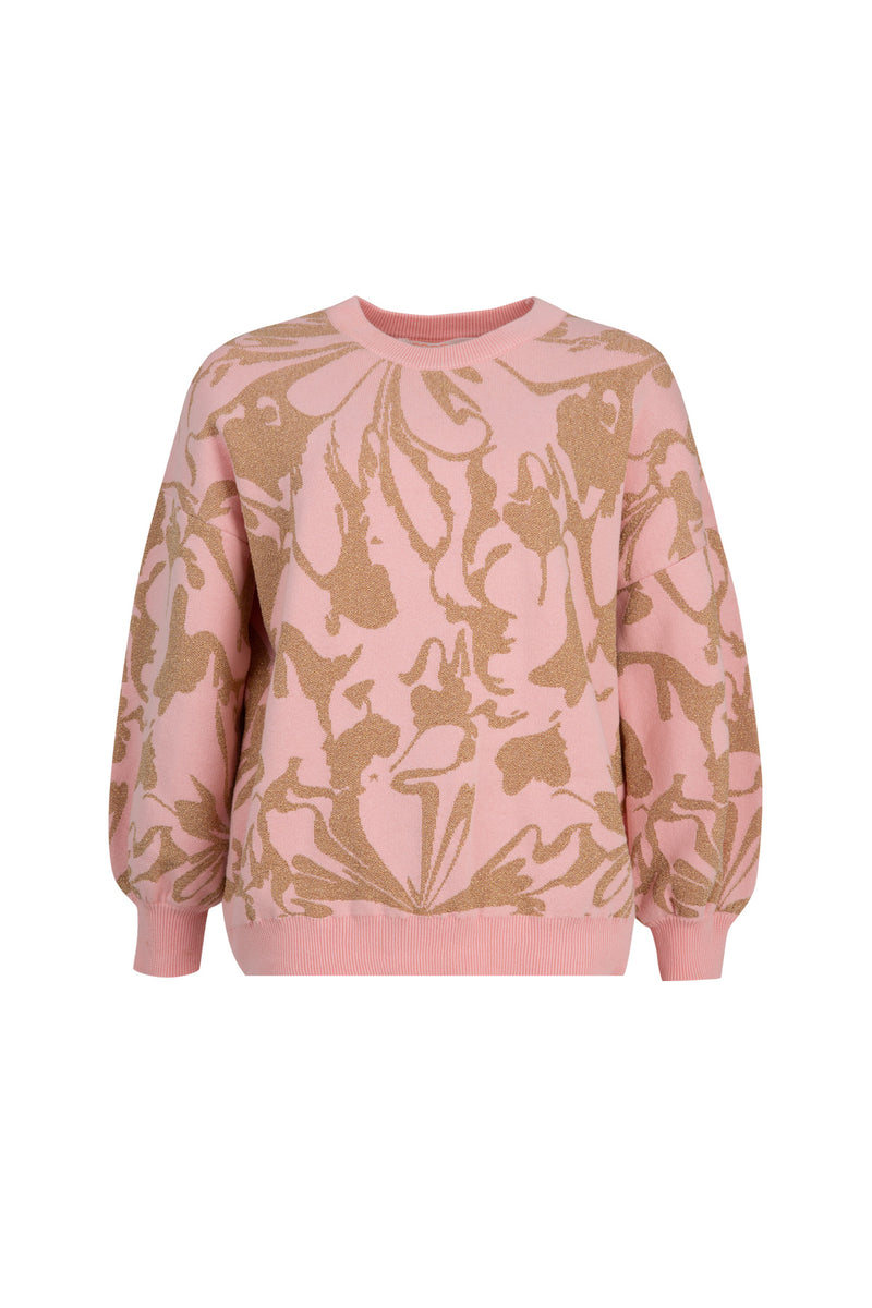 COOP MAKE KNIT HAPPEN SWEATER-PINK/GOLD