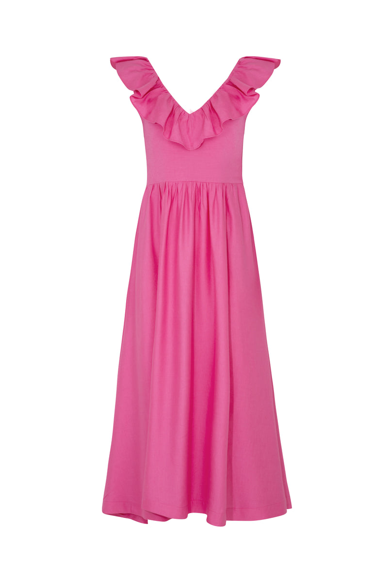 COOP FRILL SEEKER DRESS-PINK
