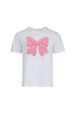 COOP SIMPLY BOWTIFUL T-SHIRT - WHITE/PINK